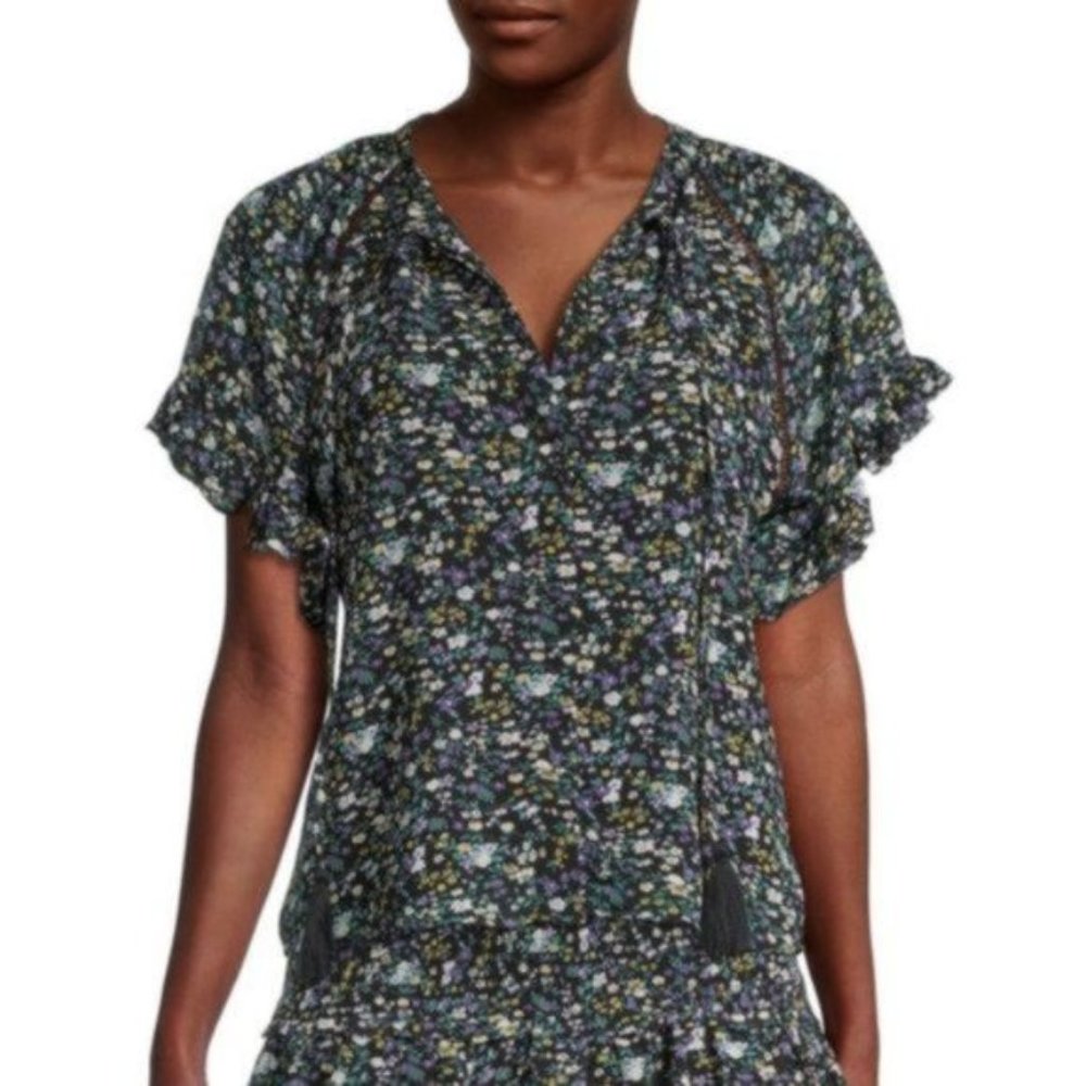 Allison New York Ruffled Floral Blouse NWT - Picture 3 of 8